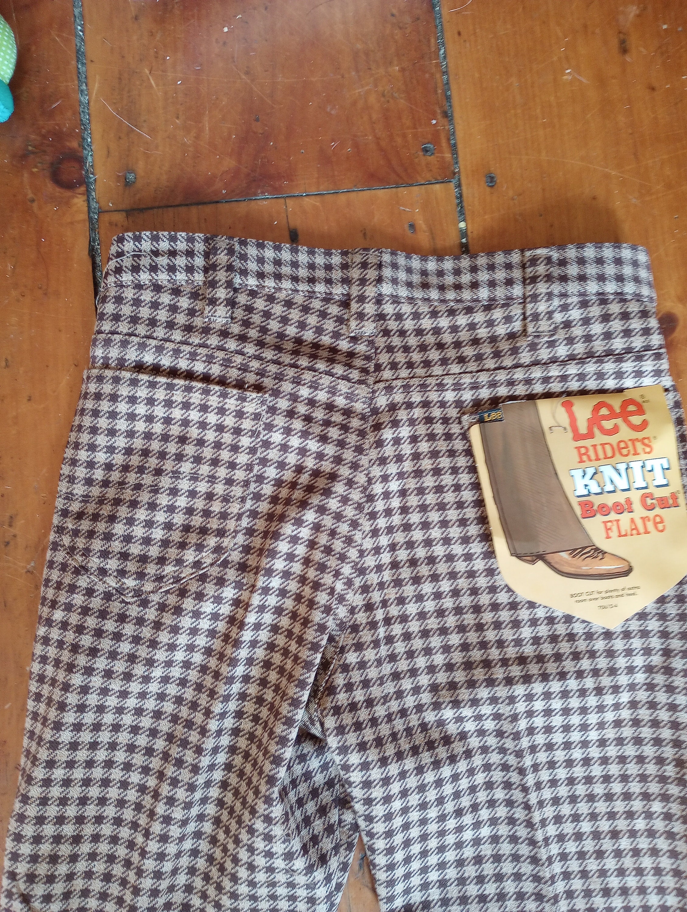 Lee Vintage Houndstooth Deadstock Jean Pant Boot Cut Flare 