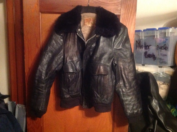 Vintage men's size 40 or 46 pick 1 coat leather b… - image 5