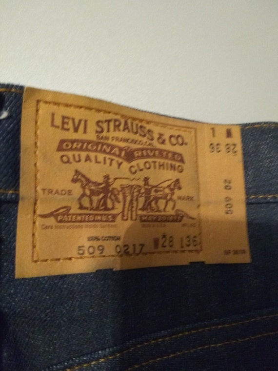 Levi 509 Vintage Pant Nos Deadstock Indigo Rigid Unwashed Denim
