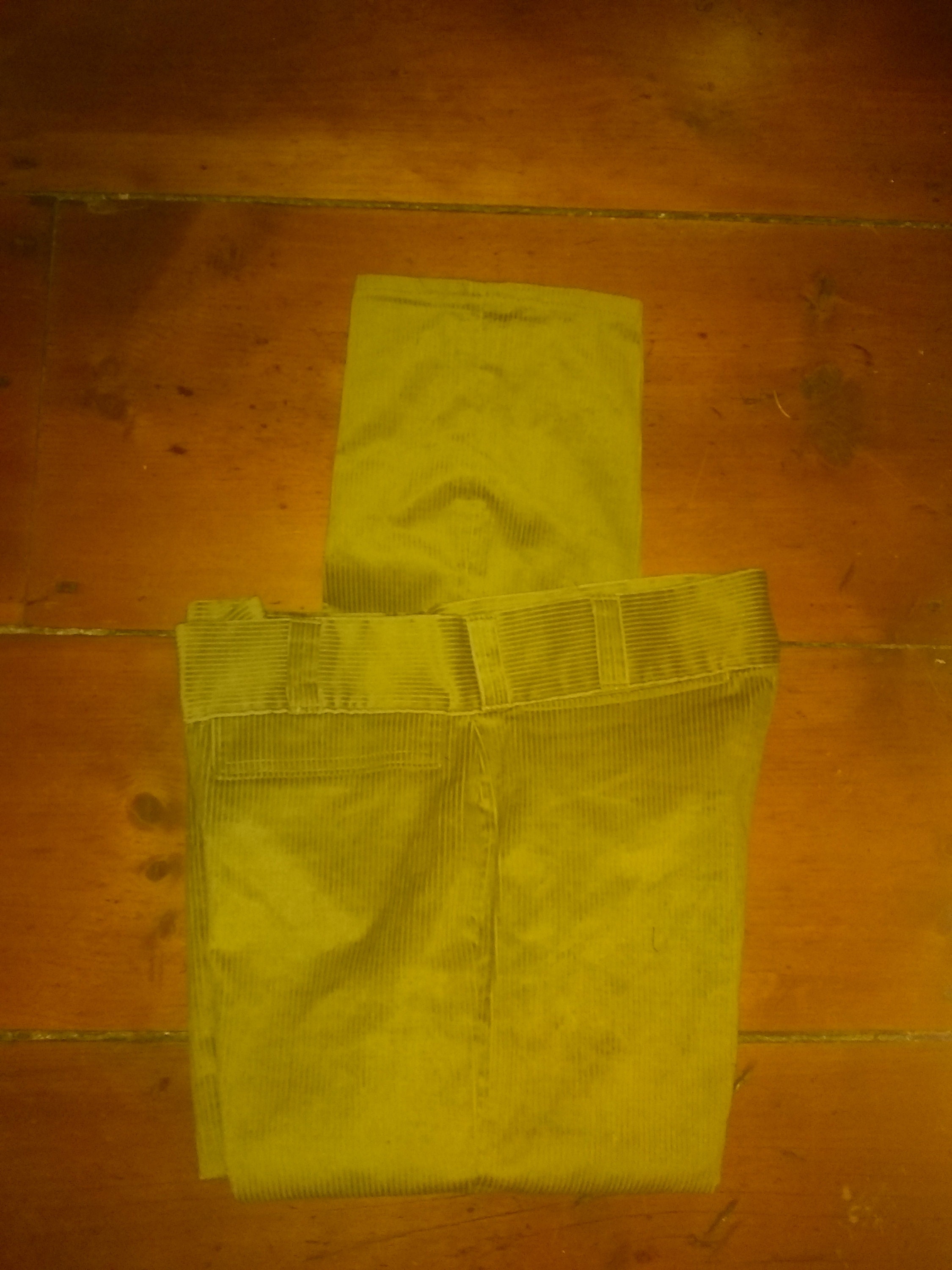Deadstock Vintage Corduroy Peg Leg Slim Fit Mod 1960 Flat Front