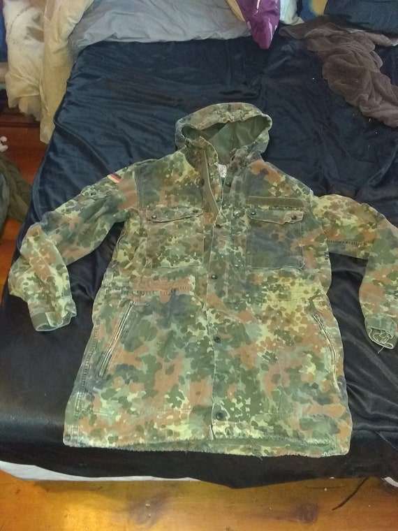 Vintage East German Military Field Combat Camouflage Uniform Small UNISSUED