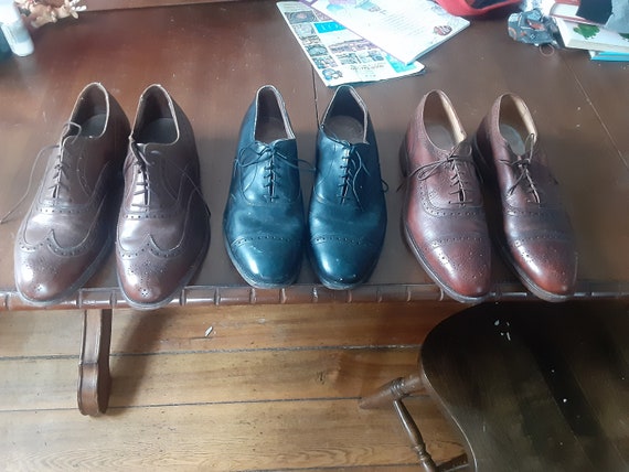 Vintage Allen Edmonds Leather Stitched 