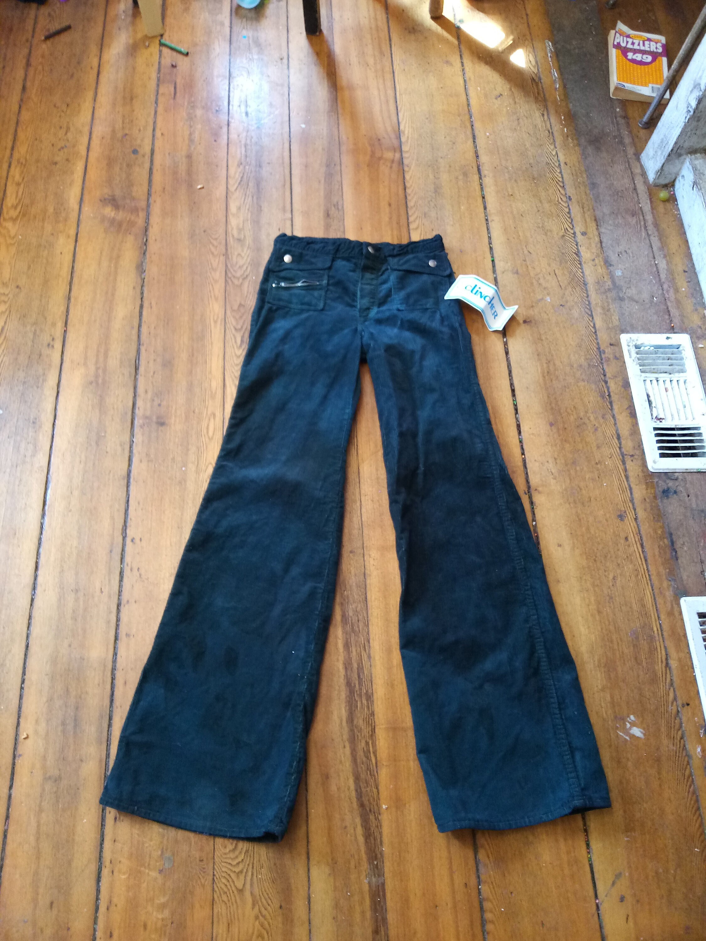 Deadstock Vintage Nos Wrangler Bell Bottom Corduroy Waist Jean 