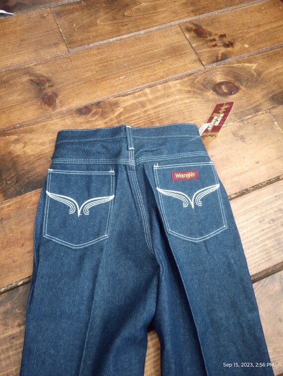 Wrangler vintage 1980 denim cotton designer high … - image 6