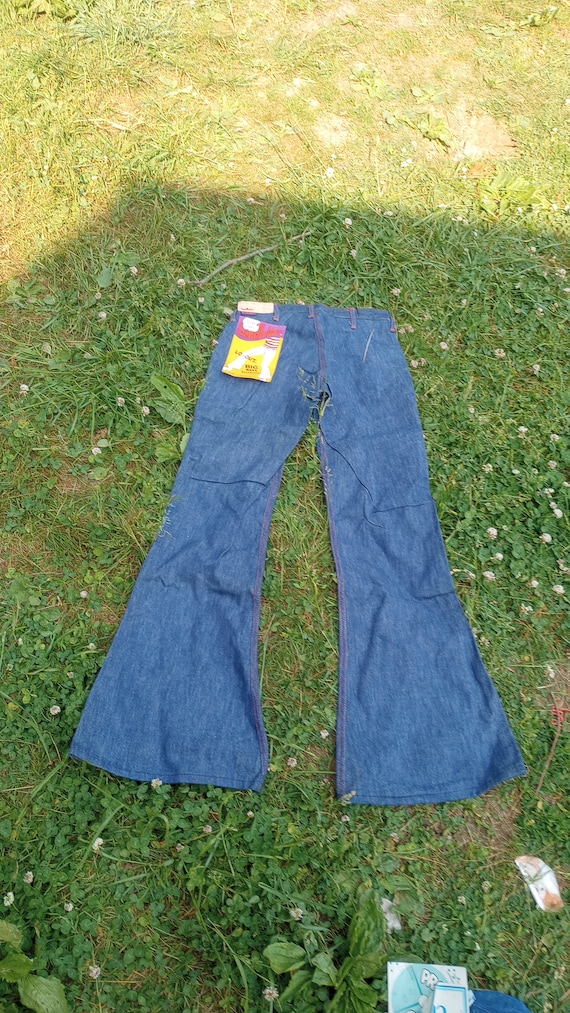 Landlubber Low-cut Big Bell Bottoms Women Cotton Rigid Denim Made USA  Hiphugger Vintage Deadstock Jeans Pants -  Canada