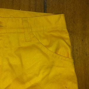 Dee cee 1980s vintage 29x31 hi waisted yellow pants made uSA jeans 5 pocket straight leg wear sneakers t shirt shoes boots jacket image 4