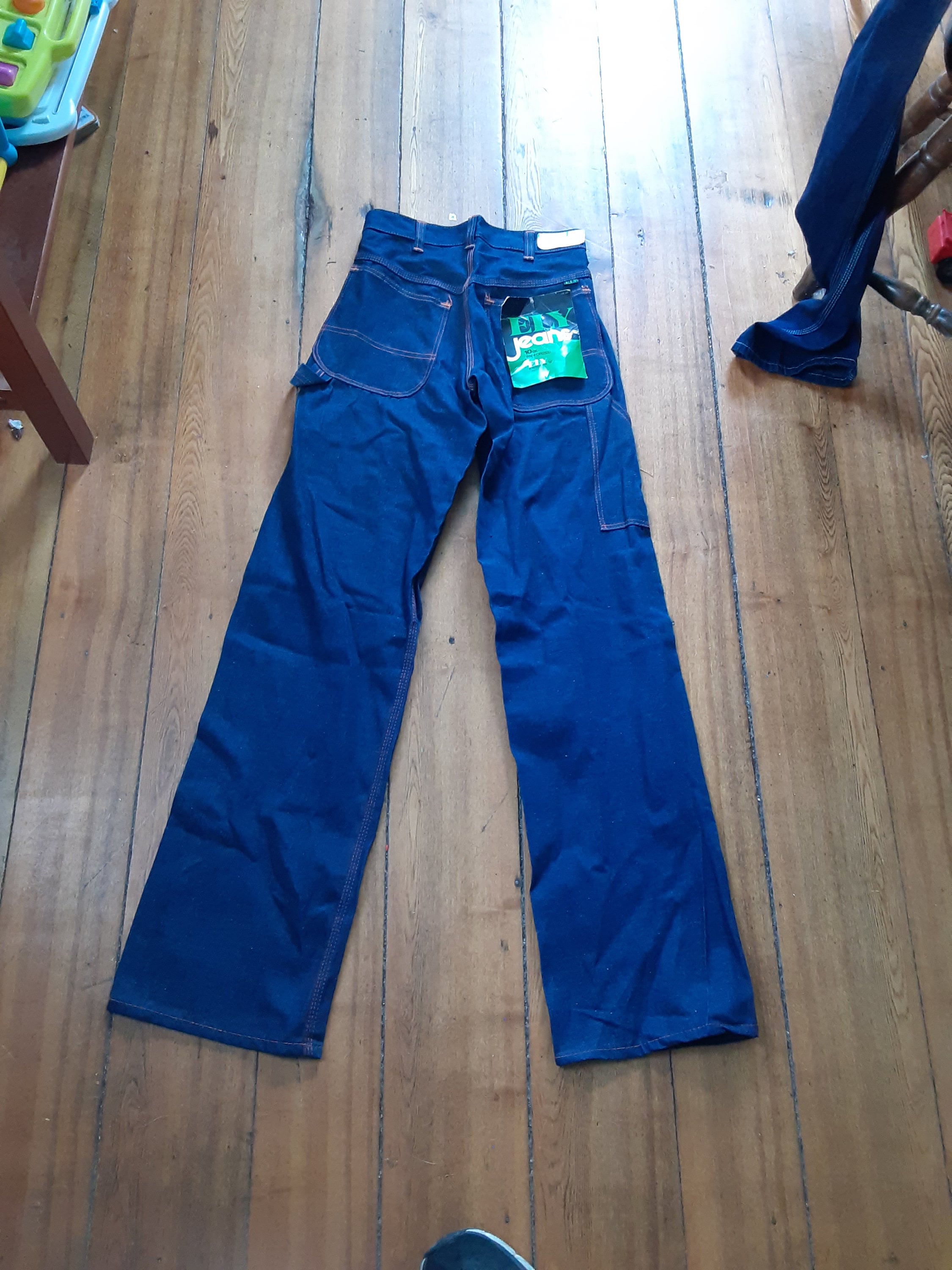 Nos Ely Vintage Deadstock Denim Painter Jean Pant 1950 USA Sanforized 10 Oz New Rigid Men 26x30 28x32 26x32 25x34 Wear Shoe Sneaker T Shirt