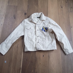 Wrangler Vintage deadstock new 1950 cotton jean western jacket men 2 pocket men 42 coat Sanforized new nos single stitch small defect