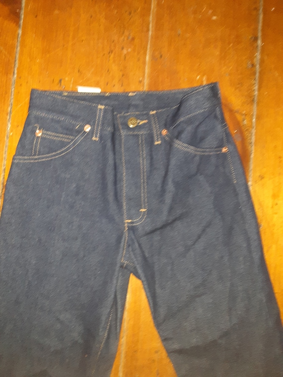 Lee deadstock jean indigo denim unwashed hi rise … - image 6