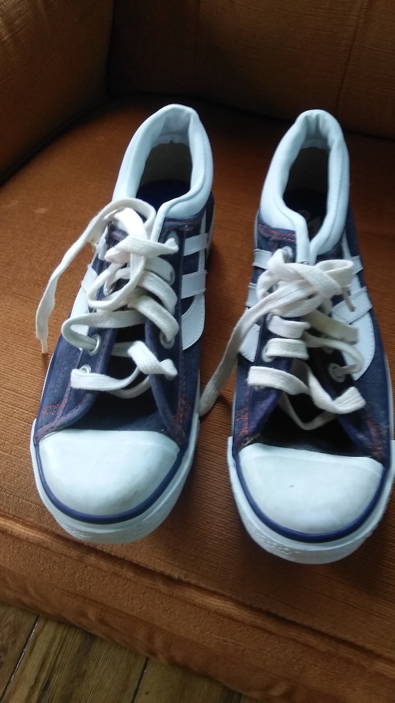 denim Sneakers deadstock vintage mens 5 womens 7 … - image 1