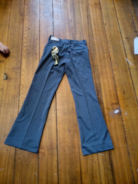 deadstock vintage polyester men 29x30 pants unfin… - image 6