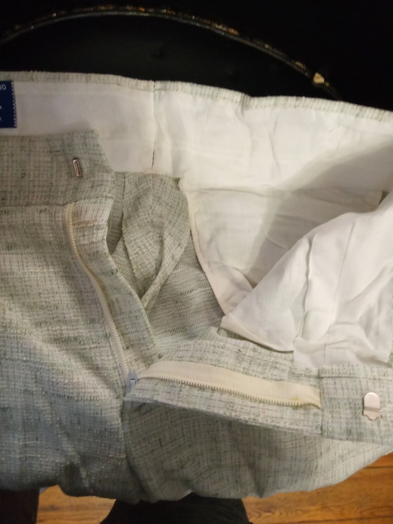 Deadstock wrangler 1970 polyester vintage check p… - image 4