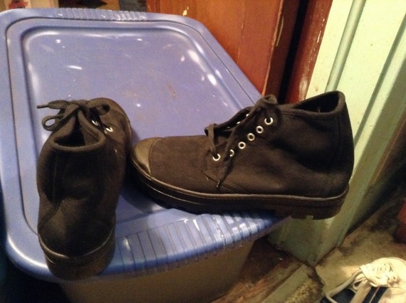 Vintage deadstock canvas boot men shoe 1980 sneake