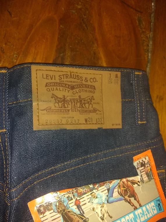 Vintage deadstock nos levi 517 denim 1970 jean USA pa… - Gem