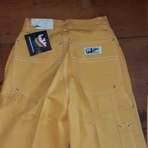 Landrotten deadstock nos 1970 vintage katoenen schilder broek USA werk jeans rechte pijp vrouwen 25x36 timmerman hi rise sneaker t shirt