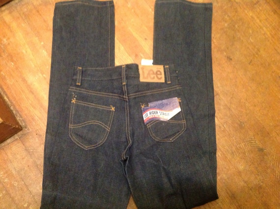 Lee deadstock vintage jeans indigo denim unwashed… - image 2