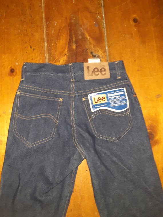 Lee deadstock jean indigo denim unwashed hi rise … - image 2