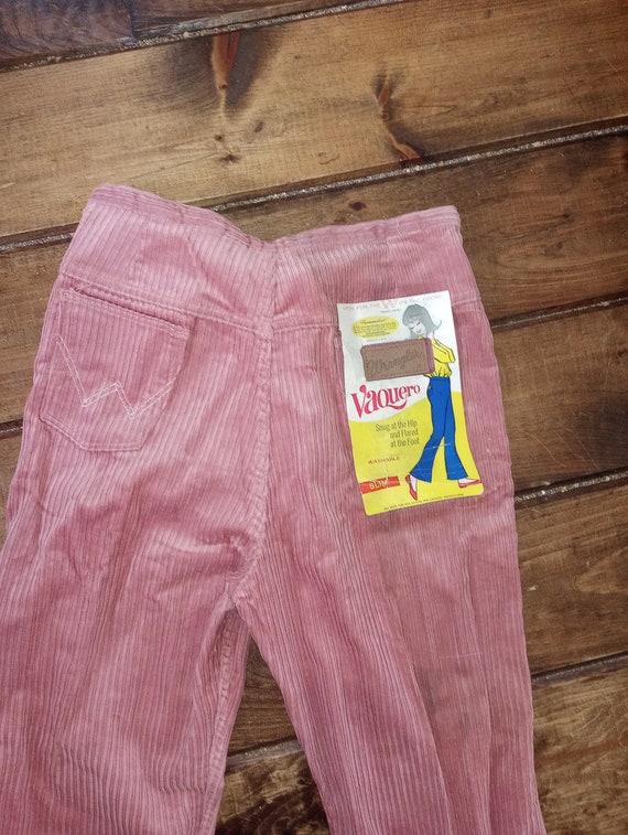 Wrangler hip hugger 1970 corduroy Deadstock vinta… - image 7