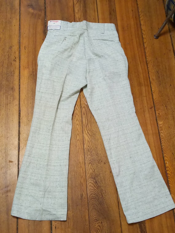 Deadstock wrangler 1970 polyester vintage check p… - image 3