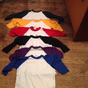 5 vintage soffee deadstock baseball tee t shirts 50/50 ringer youth medium assortment new old athletic