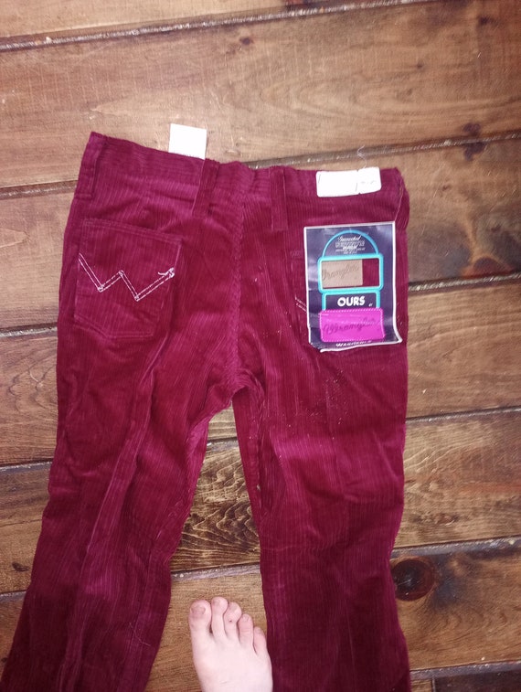 Wrangler hip hugger 1970 corduroy Deadstock vinta… - image 8