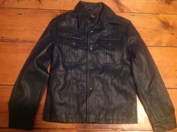 Campus vintage deadstock vinyl jacket coat made u… - image 3
