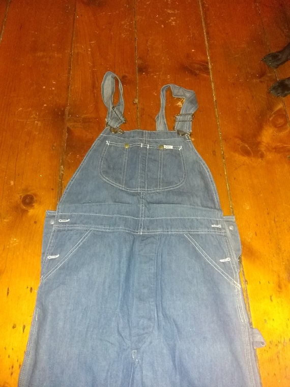 Deadstock Lee bib overalls jeans cotton painter p… - image 6
