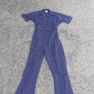 Vintage United States coverall cotton blend mechanic pants 1 piece jumpsuit made USA pick size 1970 disco wear sneaker shoe t shirt coatboot