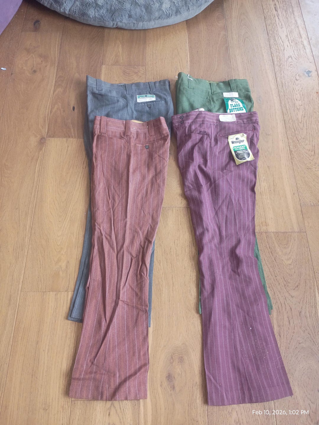 Wrangler Permanent Press Slacks Flare Leg Vintage Deadstock Jean