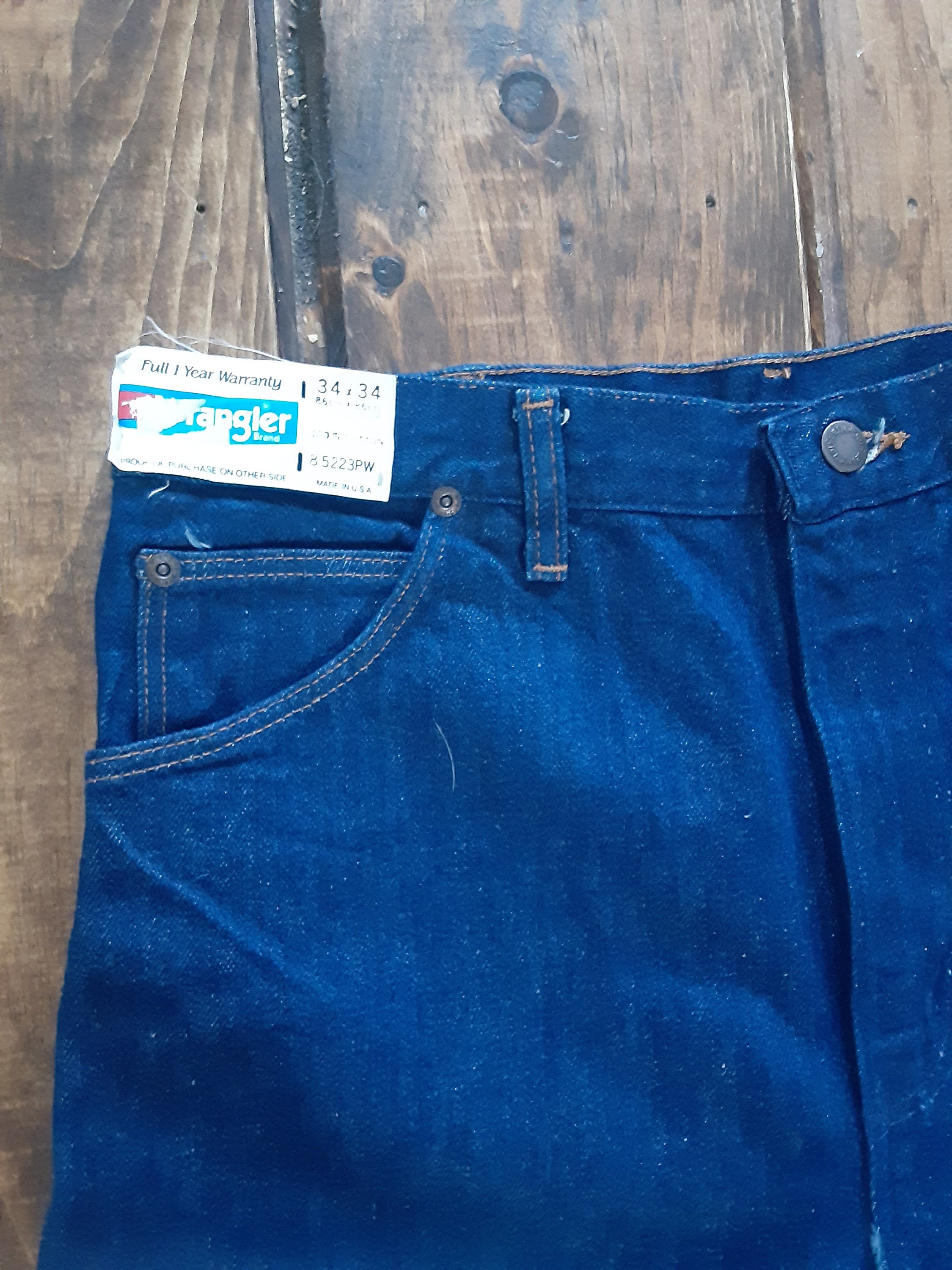 Vintage Deadstock Nos Wrangler Straight Leg Denim Jean Vintage Deadstock Nos Wrangler Straight Leg Denim Jean