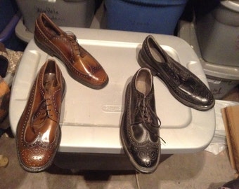 Vintage WAIK OVER Suede Leather Made in Usa Shoes Mens Sz 9 