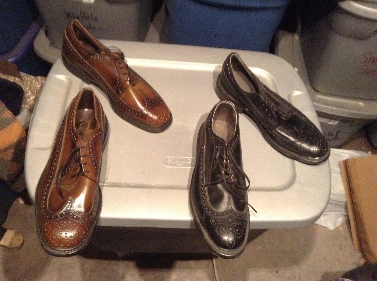 VTG Dexter Mens Wingtip Dress Shoes 9.5D Brown USA Dexter E Dress Shoes for Men for sale | eBay main image 4