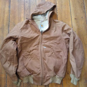 Deadstock Carhartt vintage uomo taglia piccola media o grande alto scegli 1 fodera termica 1980 tela di cotone 2 tasche Made USA giacca con cappuccio cappotto da lavoro