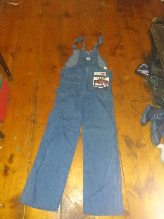 Deadstock Lee bib overalls jeans cotton painter p… - image 4