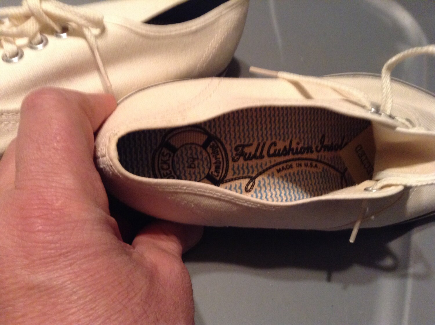 Vintage Tred-Lite by Cambridge Green Textured Canvas Derby Shoes Women main image 2