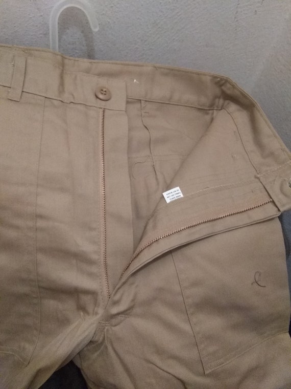 Deadstock high waist sanforized cotton cargo vint… - image 2