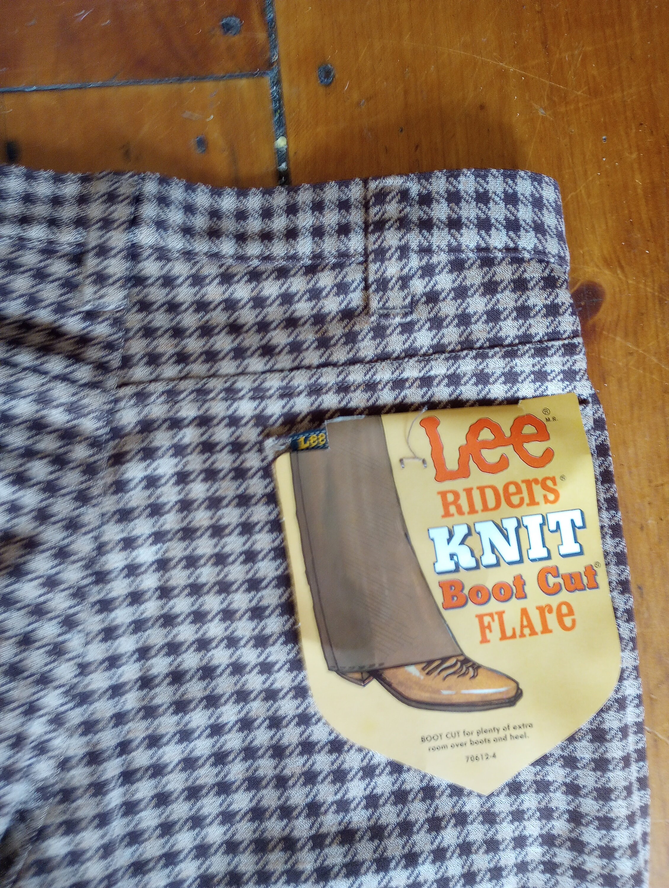 Lee Vintage Houndstooth Deadstock Jean Pant Boot Cut Flare  display picture 1