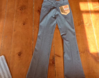 パンツ 90s\"Lee\" Houndstooth Pattern Flare Pants Lee Vintage Boot Cut Houndstooth Flare Pant Men 29x32 28x32
