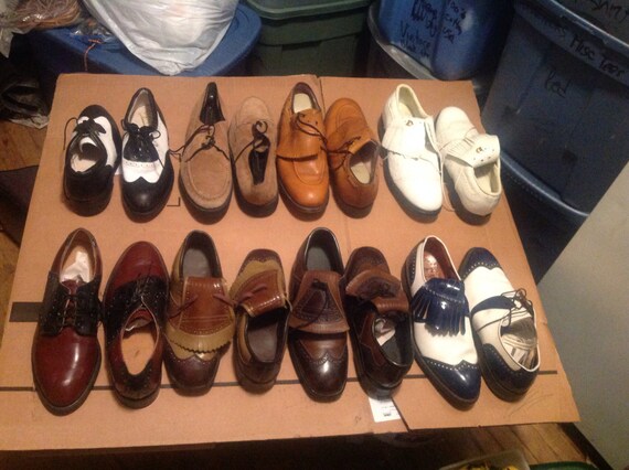 Vintage deadstock and used golf shoes made USA men