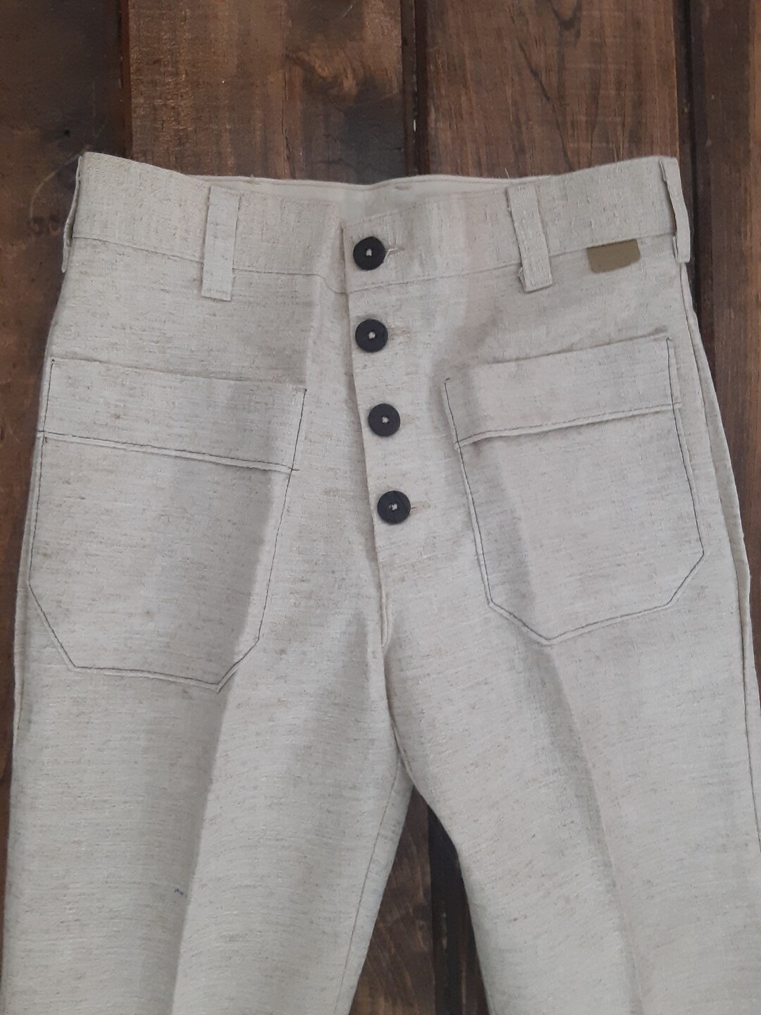 Vintage Deadstock Wrangler Flare Leg Bell Bottom Jean Rayon Poly