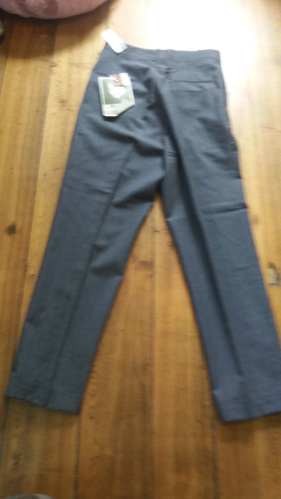 peg leg 1960s vintage deadstock flat front pants … - image 7