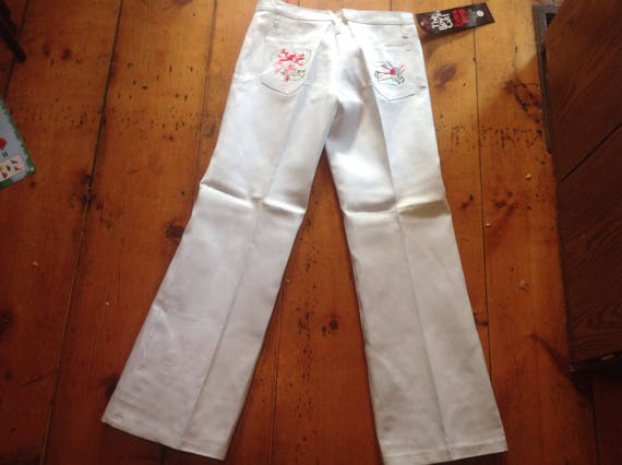 Cotton 1970s women's flares jeans pants deadstock… - image 1