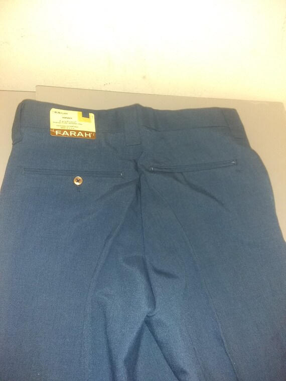 Farah Hopsack Vintage Deadstock Men's Rayon Poly Pants 1970's