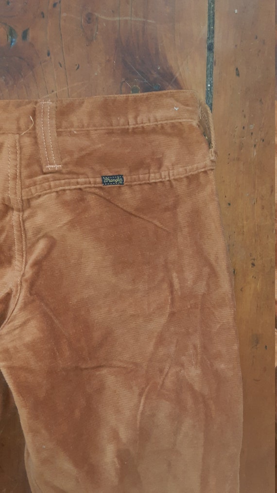 Vintage deadstock nos Wrangler velvet bellbottom … - image 2