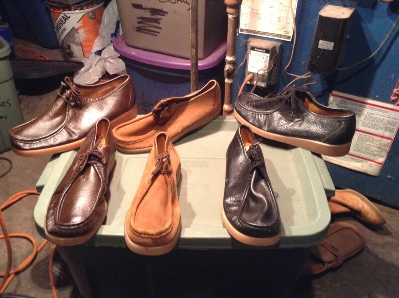 Donato marrone made Italy wallabee shoes deadstock leather