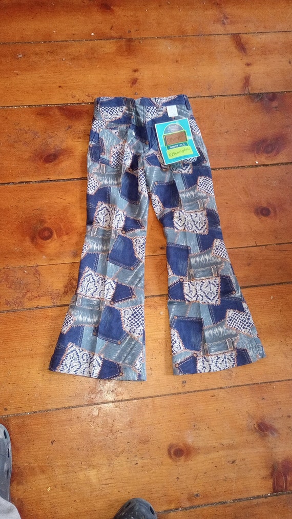 Deadstock Vintage NOS Wrangler Patchwork Flare Jean Bell Bottom