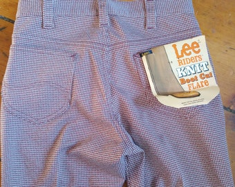 Lee Vintage Boot Cut Houndstooth Flare Pant Men 29x32 28x32