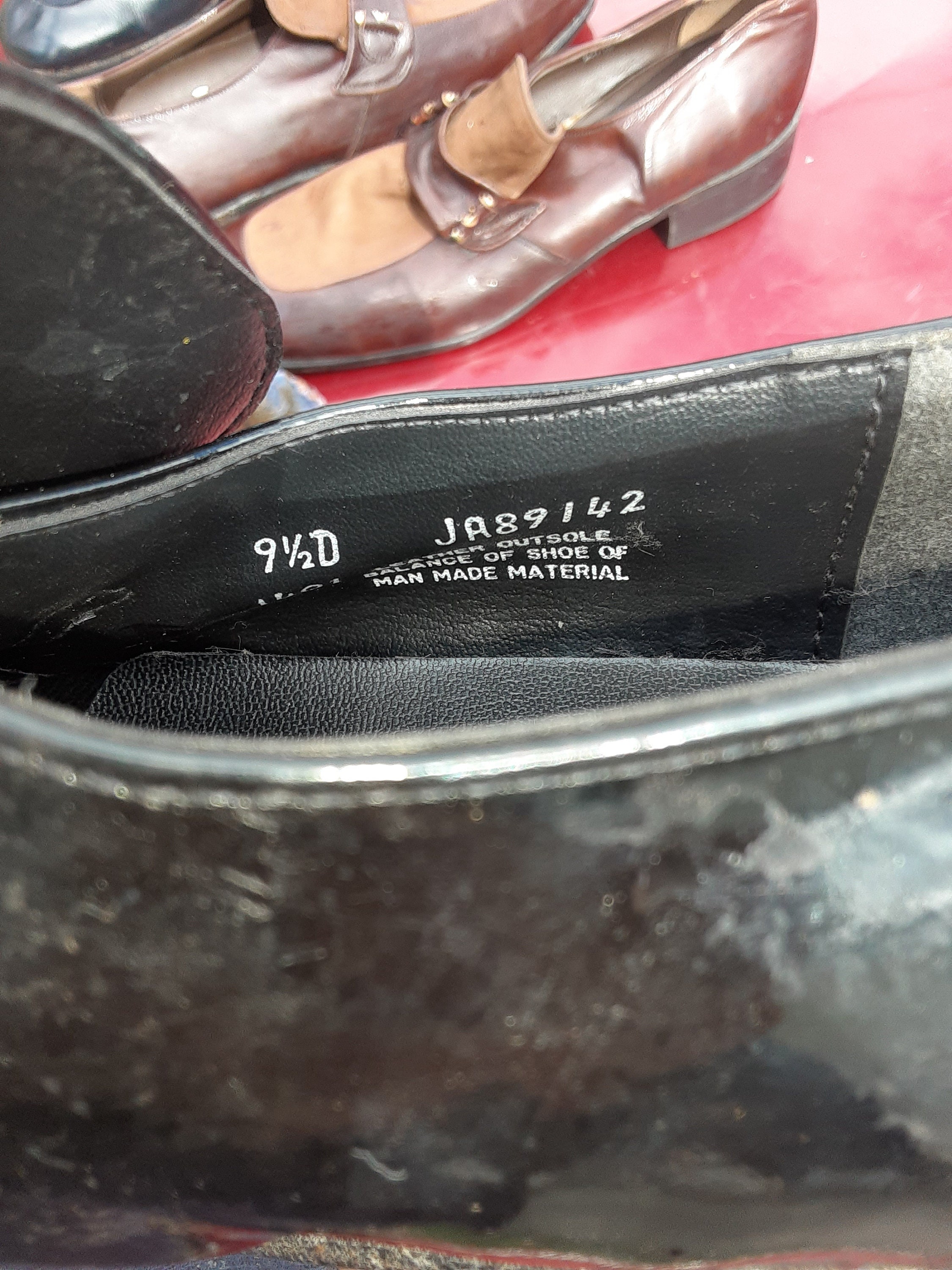 【未使用】J.C.PENNYエプロンフロントダービーmade in USA J.c Penny Leather 1970 Pimp Deadstock Men 9.5 D Platform