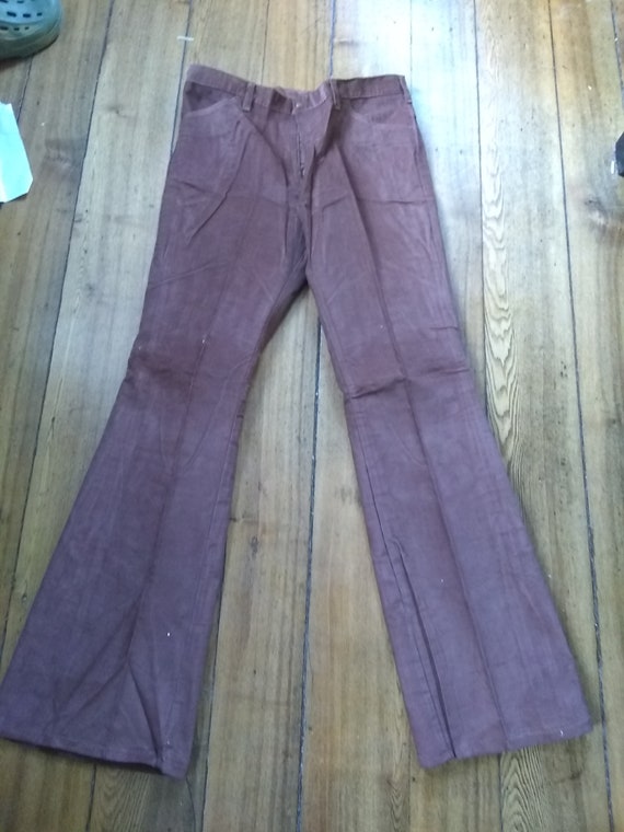 Wrangler corduroy flare leg bellbottom jeans dead… - image 2