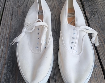 Vintage deadstock canvas boat sneakers made USA 1960 3 brands pick 1 lace up shoe men's and women sizes
